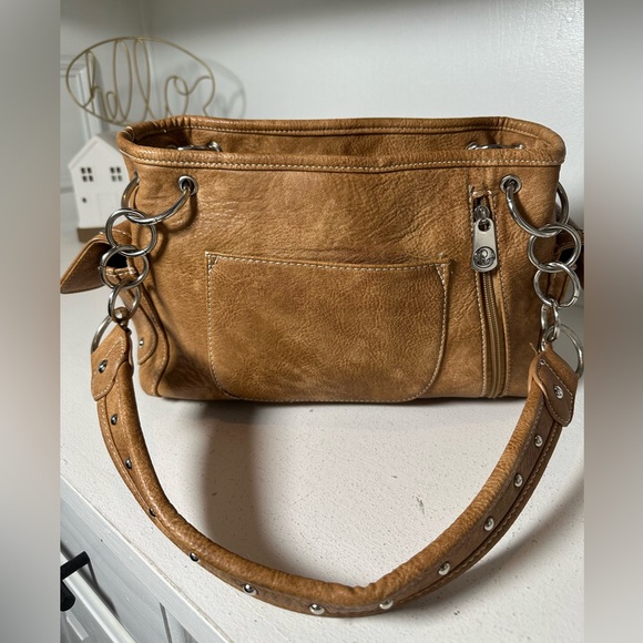 P&G Collection Sugar Skull Concealed Carry Purse Western Tooled Shoulder Bag - Picture 2 of 8